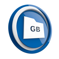 ikona plastikowa 3D niebieskie koło i pierścień