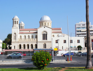 Fototapeta na wymiar Travel to Cyprus Orthodox Cathedral in Limassol