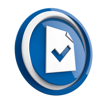 recommend clip art: ikona plastikowa 3D niebieskie koło i pierścień