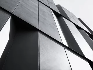 Moderne Architektur Detail Fassadengestaltung Schwarz und Weiß © VTT Studio