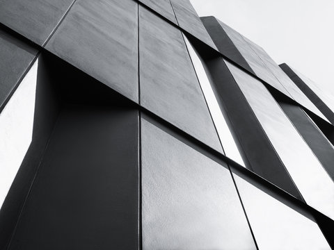 Modern Architecture detail Facade design Black and White
