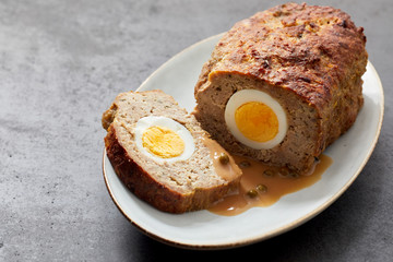Meatloaf with egg filling