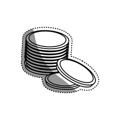 Coins of money vector illustration graphic design