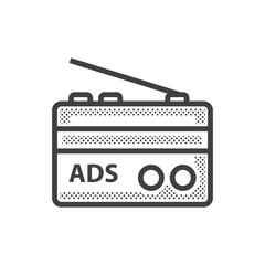 Radio Dotted Advertisement icon