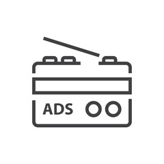 Radio Advertisement Line icon