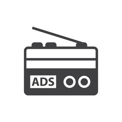Radio Advertisement black icon