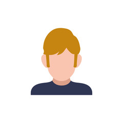 Man faceless profile icon vector illustration graphic design