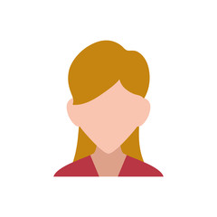 Woman faceless profile icon vector illustration graphic design