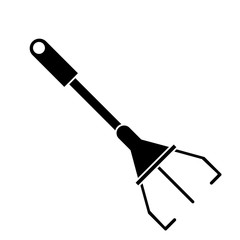 hand rake garden pictogram vector illustration eps 10