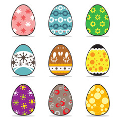 icon easter egg  set, symbol vector
