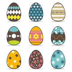 icon easter egg  set, symbol vector