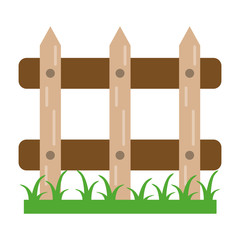 wooden fence garden image vector illustration eps 10