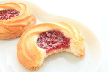 strawberry jam cookie