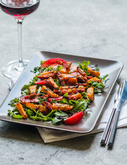 Delicious roasted pumpkin salad 