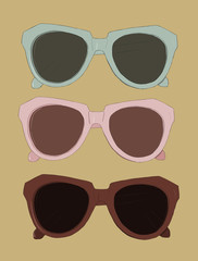 Vintage sunglasses  vector.