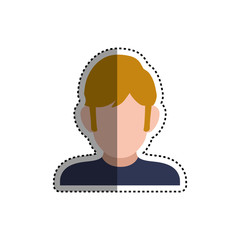Man faceless profile icon vector illustration graphic design