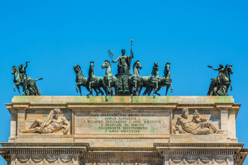 Obraz premium Arch of Peace (Arco della Pace, 1807). Milan, Lombardy, Italy.