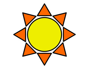 太陽(黄、オレンジ)