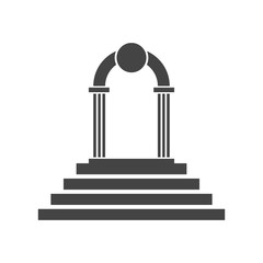 Abstract background - arch silhouette. Arch icon.