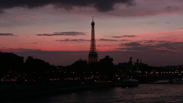 Eiffel Tower in evening time, Paris, France