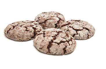 Chocolate cookies isolated