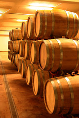 wine cellar full of wine barrels © artfoto53