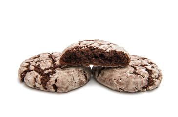Chocolate cookies isolated