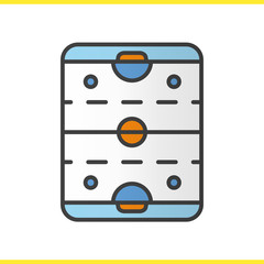 Ice hockey rink color icon