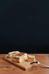 Napoleon cake dessert  sliced