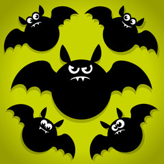 Scary Little Bat Halloween Icons