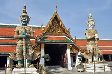 Crédence de cuisine en verre imprimé Monument Thai demons-guards