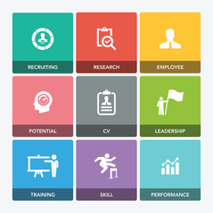 HUMAN RESOURCES ICON SET