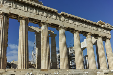 The Parthenon in the Acropolis of Athens, Attica, Greece