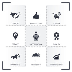 CUSTOMER RELATIONSHIP ICON SET