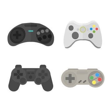 Game console joystick vector illustration