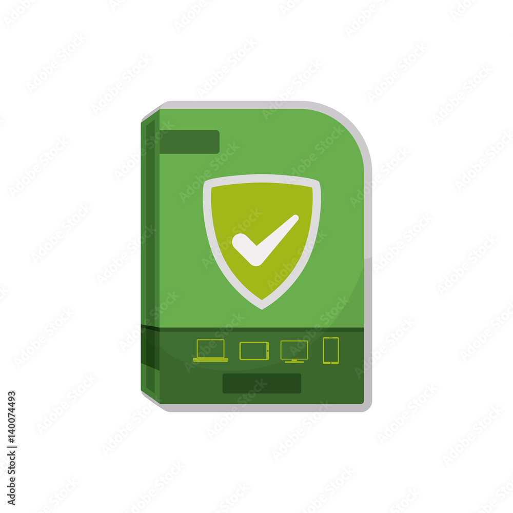Poster software computer box icon vector illustration graphic design