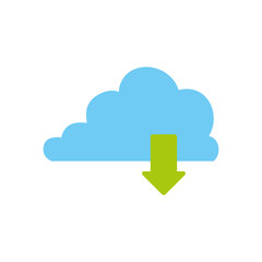 Cloud computing technology icon vector illustration graphic design