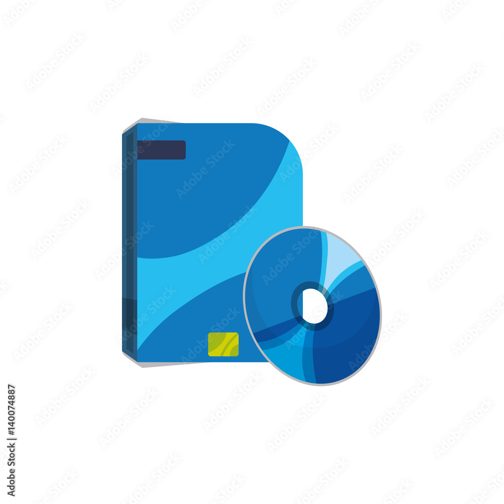 Poster software computer box icon vector illustration graphic design