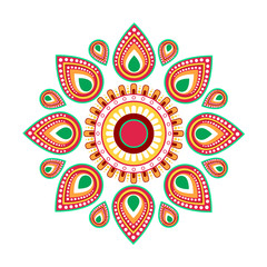 Happy Ugadi Gudi Padwa Hindu New Year Greeting Card Holiday Flat Vector Illustration