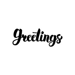 Greetings Handwritten Calligraphy