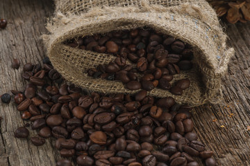 Coffee beans in bag