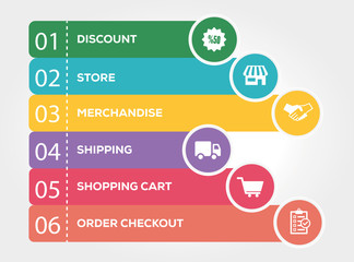 Shopping and Retail Infographic Concept