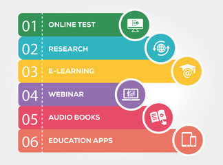 Online Education Infographic Concept