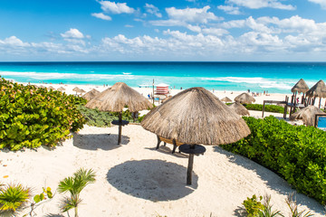 A Cancun Beach in the Caribbean, Mexico