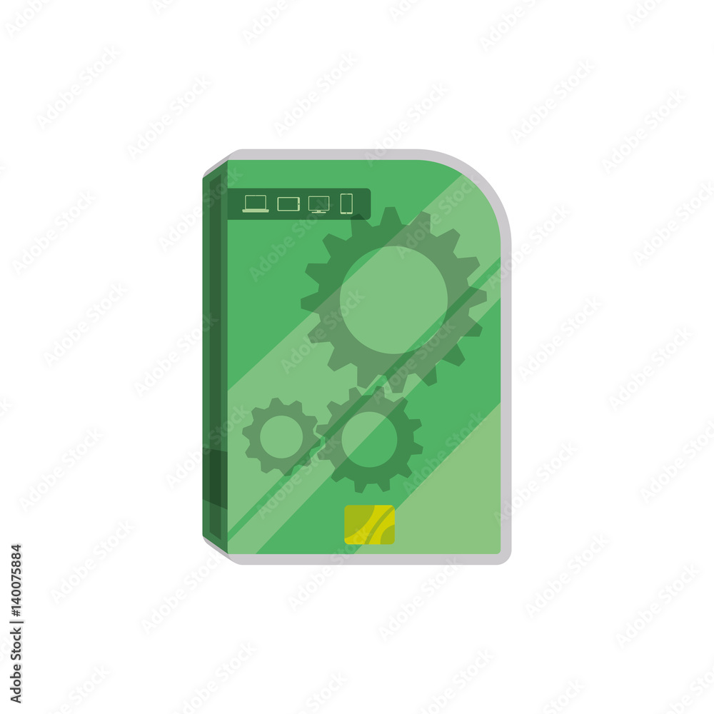 Poster software computer box icon vector illustration graphic design