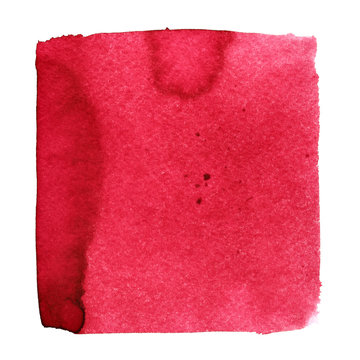 Red watercolor square