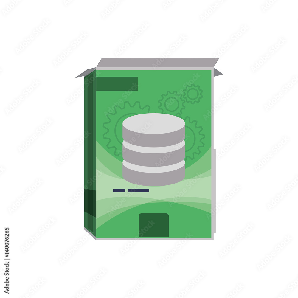 Poster software computer box icon vector illustration graphic design