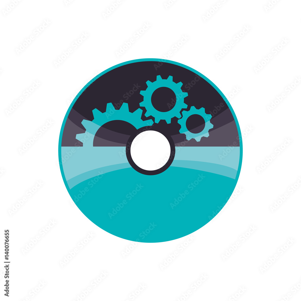 Poster software cd computer icon vector illustration graphic design