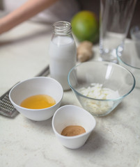 Chai Pudding Ingredients On Counter