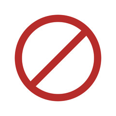 Obraz na płótnie Canvas Prohibited round sign icon vector illustration graphic design